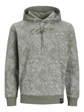 Jack & Jones Trui JCOAOP LUNER SWEAT HOOD SMU 12252388 AGAVE GREEN