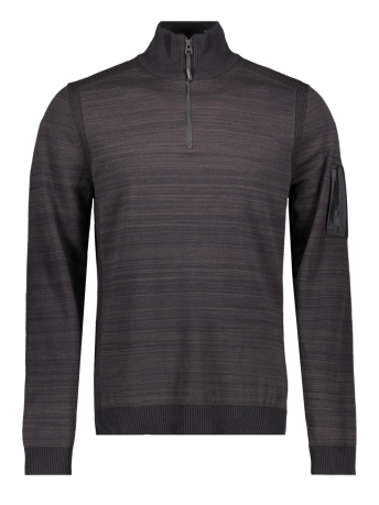 Jack & Jones Trui JCOLEAD AIR KNIT HALF ZIP 12252869 Black