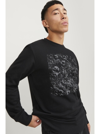 Jack & Jones Trui JCOAOP LUNER SWEAT CREW NECK SMU 12252387 Black