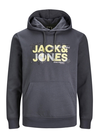 Jack & Jones Trui JCODUST SWEAT HOOD SN 12240214 Asphalt