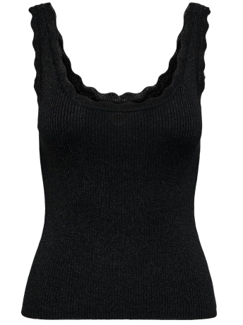 Jacqueline de Yong Top JDYBODILLA NANNA SL SCALLOP EDGE TO 15309527 Black Beauty/W. LUREX