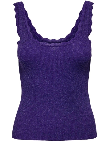 Jacqueline de Yong Top JDYBODILLA NANNA SL SCALLOP EDGE TO 15309527 Deep Blue/W. LUREX