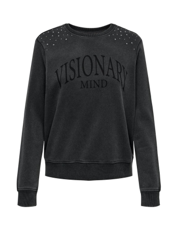 Only Trui ONLCANDIE L/S RHINESTONES O-NECK BO 15310990 Phantom/Visionary