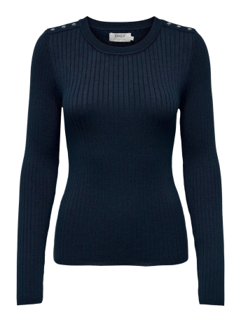 Only Trui ONLANNI LS BUTTON O-NECK KNT 15309060 Dress Blues