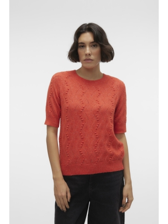 Vero Moda Trui VMDITTO 2/4 O-NECK PULLOVER GA REP 10304241 Cayenne