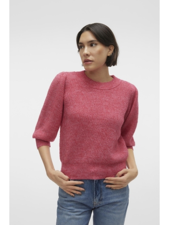 Vero Moda Trui VMVIGGA 3/4 RIB PULLOVER GA BOO REP 10277742 RASPBERRY SORBET