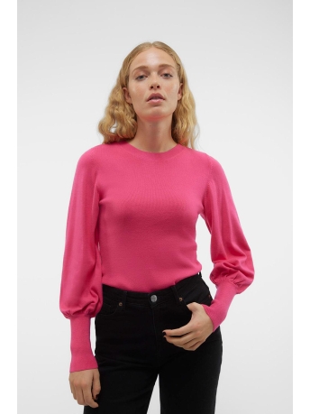 Vero Moda Trui VMHOLLYKARISPUFF LS O-NECK PULLOV G 10277805 Raspberry Sorbet