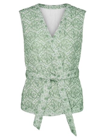 Vero Moda Vest VMMAYA S/L BELT VEST WVN EXP 10303089 MEADOW MIST