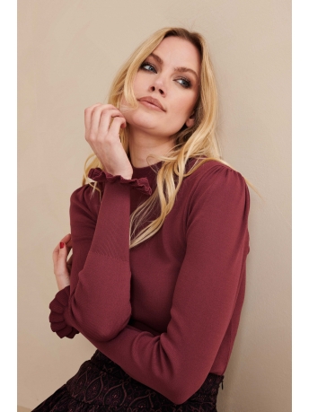 Lofty Manner Trui SWEATER JUSTINE 309 Mauve Pink