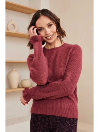 Lofty Manner Trui SWEATER KRISTIE 309 mauve pink