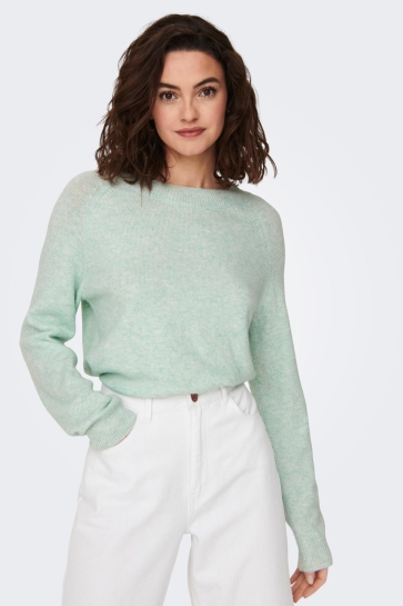 Only Trui ONLRICA LIFE L/S PULLOVER KNT NOOS 15204279 MIST GREEN