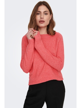 Only Trui ONLRICA LIFE L/S PULLOVER KNT NOOS 15204279 SUN KISSED CORAL