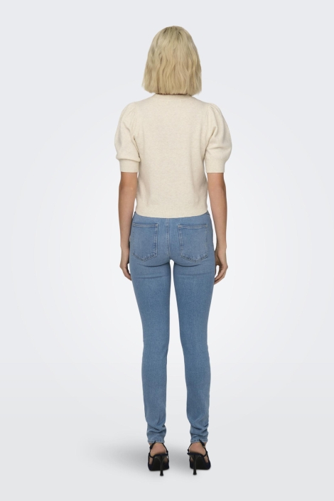 Only beige dames trui | Model achteraanzicht