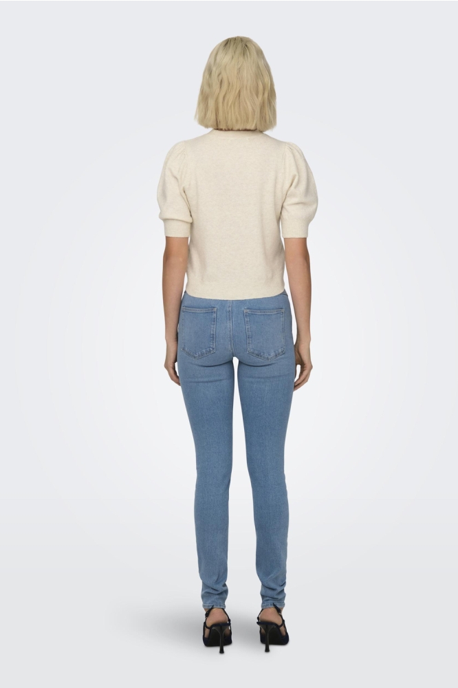 Only beige dames trui | Model achteraanzicht