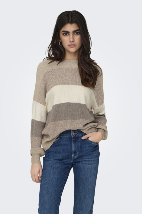 Only camel dames trui | Model vooraanzicht