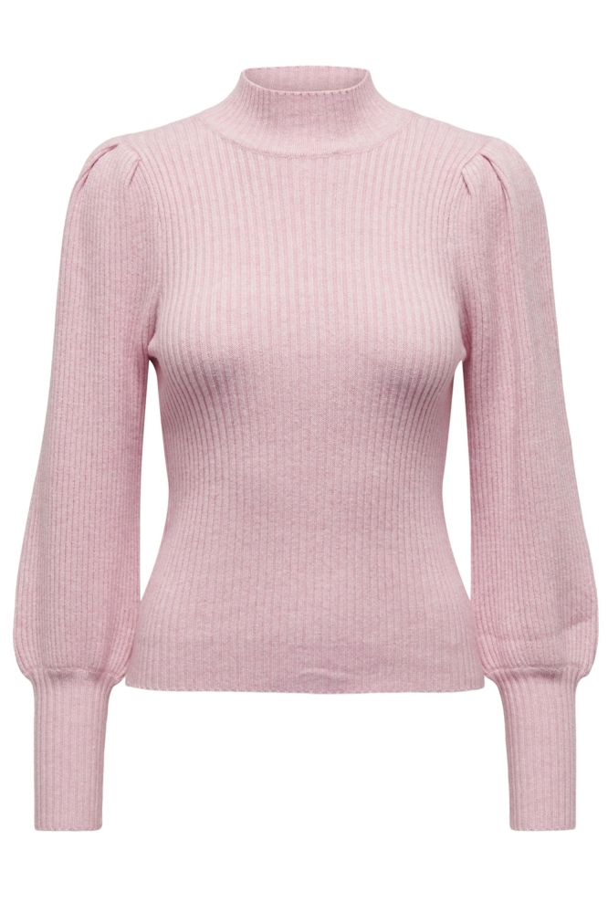 ONLKATIA L/S HIGHNECK PULLOVER KNT 15232494 Light Pink/Melange