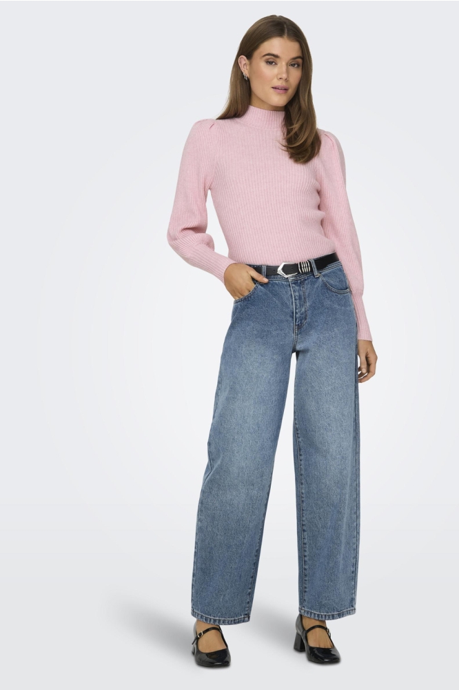ONLKATIA L/S HIGHNECK PULLOVER KNT 15232494 LIGHT PINK/MELANGE