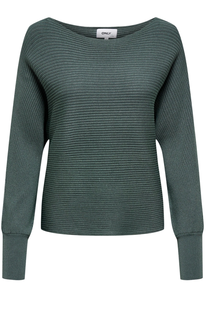 Only groene dames trui | Vooraanzicht