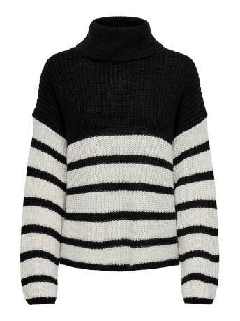 Jacqueline de Yong Trui JDYJUSTY L/S COWLNECK ST PULLO KNT 15305565 BLACK