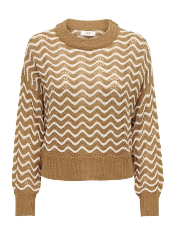 Jacqueline de Yong Trui JDYRITA L/S SHORT STRUCTURE PULL KN 15284280 TOASTED COCONUT
