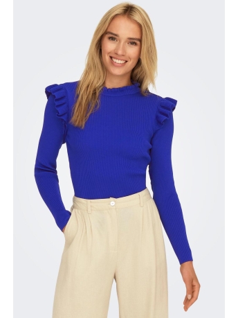 Only Trui ONLSIA SALLY RUFFLE LS PULLOVER KNT 15262455 SURF THE WEB