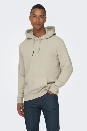 Only & Sons ONSCERES HOODIE SWEAT NOOS 22018685 Silver Lining