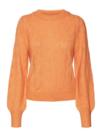Vero Moda Trui VMOPAL LS O-NECK BALLOON PULLOVER G 10288532 TANGERINE