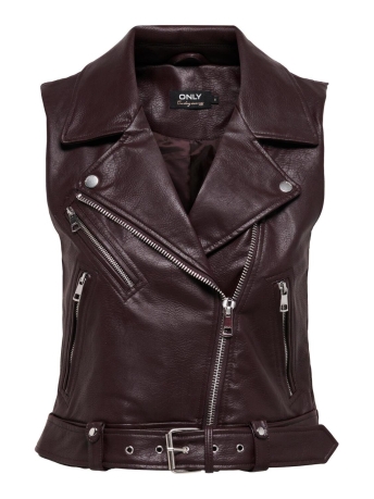 Only Vest ONLVERA FAUX LEATHER WAISTCOAT OTW 15239240 MOLE