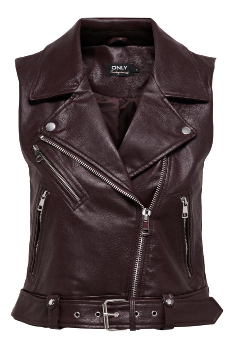 Only onlvera faux leather waistcoat otw