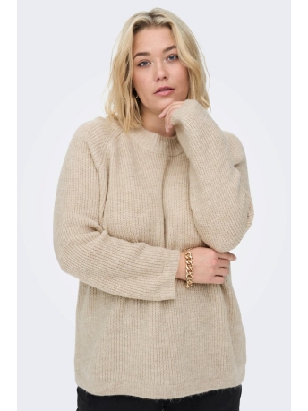Only Carmakoma Trui CARJADE L/S PULLOVER KNT NOOS 15283136 Whitecap Gray/ White Melange