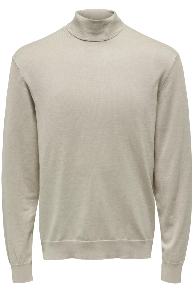 ONSWYLER LIFE REG 14 ROLL KNIT NOOS 22020879 Silver Lining
