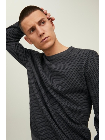 Jack & Jones Trui JJEATLAS KNIT CREW NECK NOOS 12212816 DARK GREY MELANGE