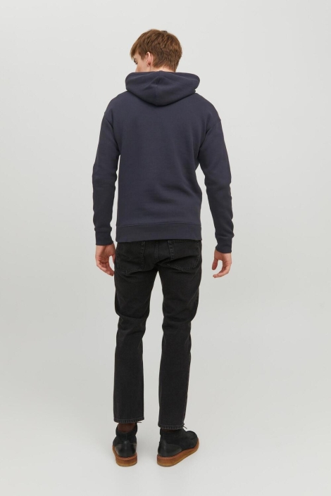 Jack & Jones blauwe heren sweater | Model achteraanzicht