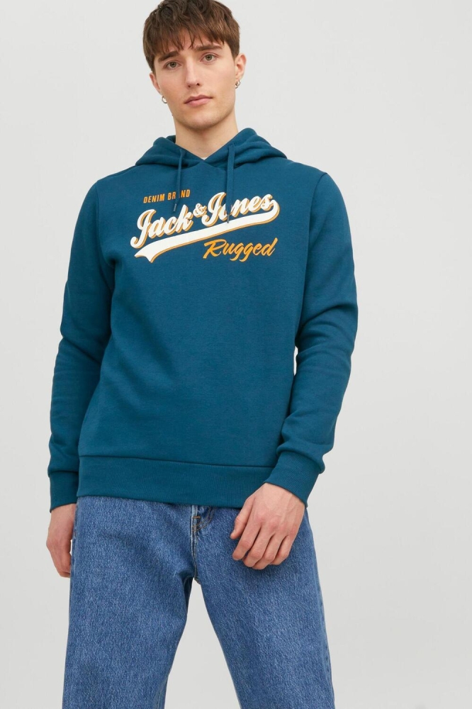 JJELOGO SWEAT HOOD 2 COL 23/24 NOOS 12233597 Sailor Blue
