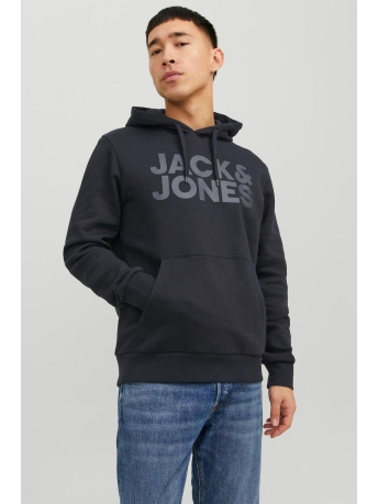 Jack & Jones Trui JJECORP LOGO SWEAT HOOD NOOS 12152840 Black/Large Print