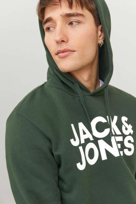 Jack & Jones groene heren sweater | Close up
