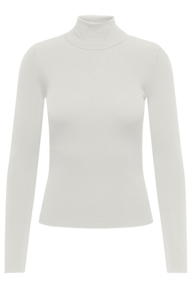 JDYCIRKELINE L/S ROLL NECK PULLOVER 15307910 Cloud Dancer