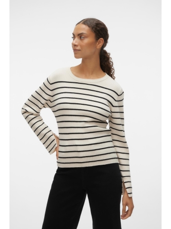 Vero Moda Trui VMGOLD RIB LS O-NECK PULLOVER 10290660 Birch