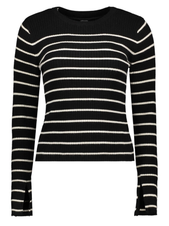 Vero Moda Trui VMGOLD RIB LS O-NECK PULLOVER 10290660 Black