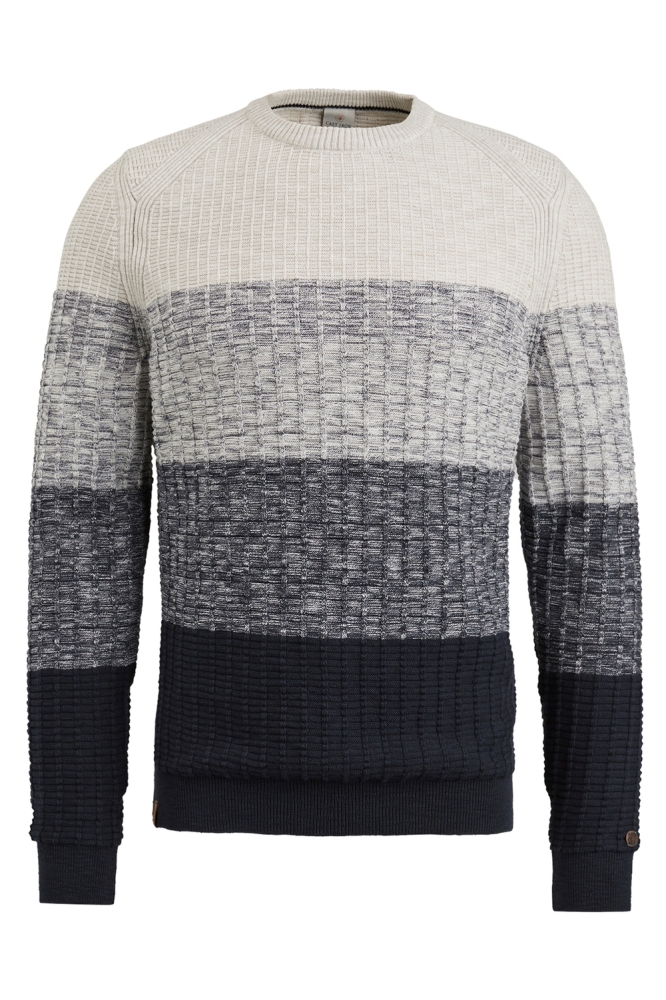 Cast Iron blauwe heren trui | Vooraanzicht