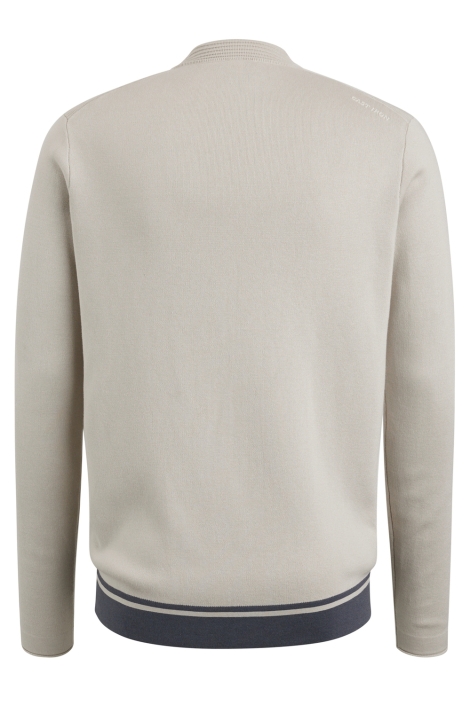 Cast Iron beige heren trui | Achteraanzicht