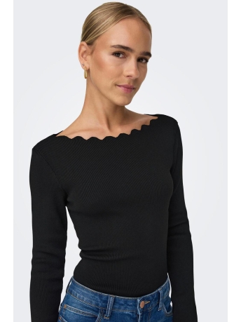 Only Trui ONLSANDY LS DETAIL BOATNECK CC KNT 15294799 Black