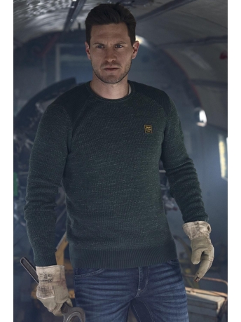 PME legend Trui RIB KNIT PULLOVER WITH CARGO POCKET PKW2308301 6026