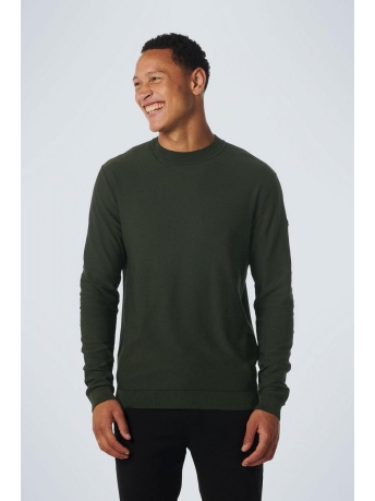 NO-EXCESS Trui PULLOVER CREWNECK 2 COLOURED 21210859 052 DARK GREEN
