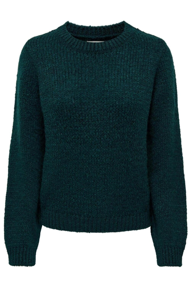 JDYDINEA L/S O-NECK SOLID PULL KNT 15268463 DEEP TEAL