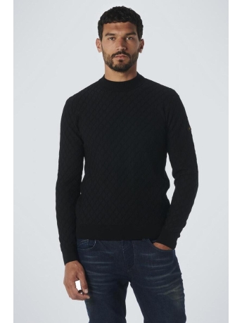 NO-EXCESS Trui PULLOVER CREWNECK JACQUARD 21210819 020 BLACK