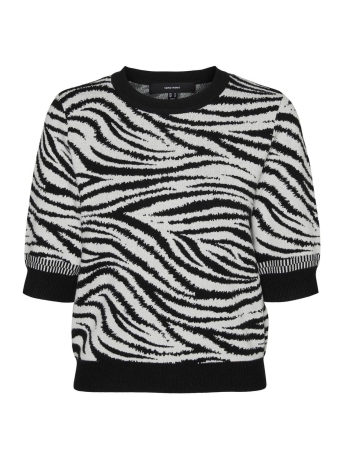 Vero Moda Trui VMROE 2/4 O-NECK PULLOVER GA 10293722 BLACK/BIRCH