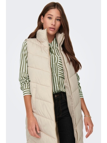 Jacqueline de Yong Jas JDYFINNO LONG PADDED WAISTCOAT NEW 15305655 MOONBEAM