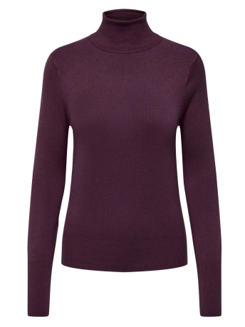 Only Trui ONLVENICE LIFE LS ROLL PULLOVER KNT 15183772 ITALIAN PLUM