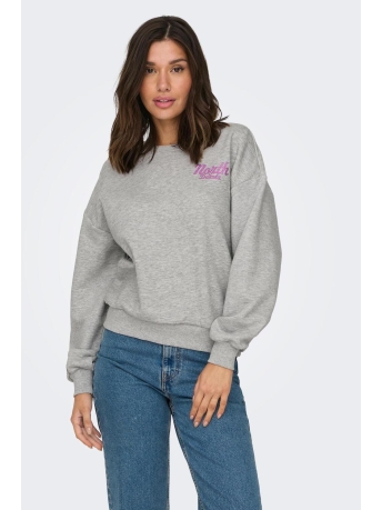 Only Trui ONLSOPHIE L/S O-NECK BOX CC SWT 15313446 LIGHT GREY MELANGE